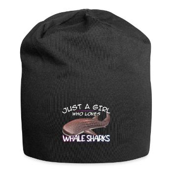 Just a Girl who loves Whale Sharks - Scuba diving - Jersey Beanie - black - Front