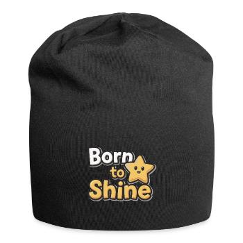 Né pour briller – Strahlender Stern - Bonnet en jersey - noir - Devant