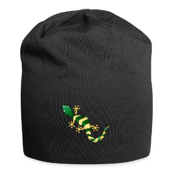 Geometric lizard - Jersey Beanie - black - Front