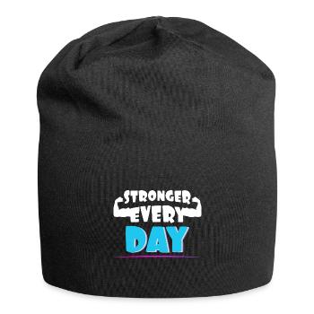 Stronger every day - Jersey Beanie - black - Front