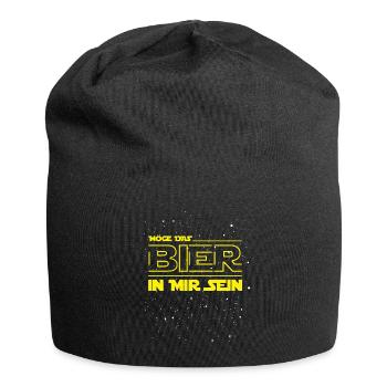 Möge das Bier in mir sein Statement - Jersey-Beanie - Schwarz - Vorne