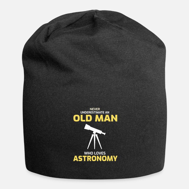 Astronomie - Jersey-Beanie - Schwarz