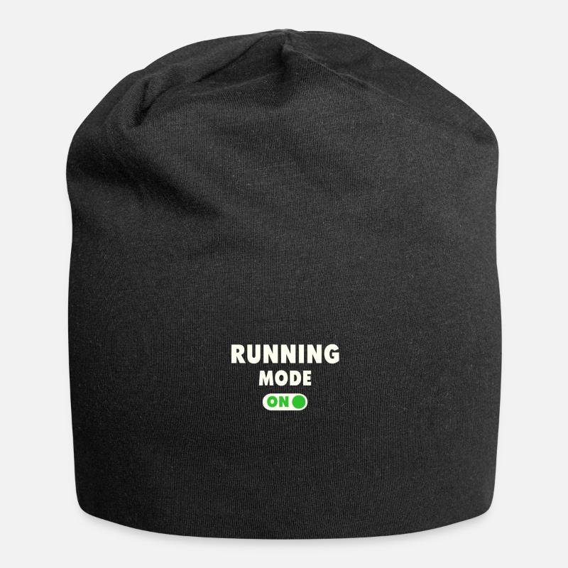 Funny Running Runner Gift - Jersey Beanie - black