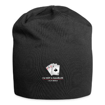 Kartenspiele Casino Bridge Spieler Gamer Geschenk - Jersey-Beanie - Schwarz - Vorne