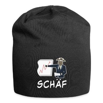 Schaf lustiger Chef Wortspiel Spruch - Jersey-Beanie - Schwarz - Vorne