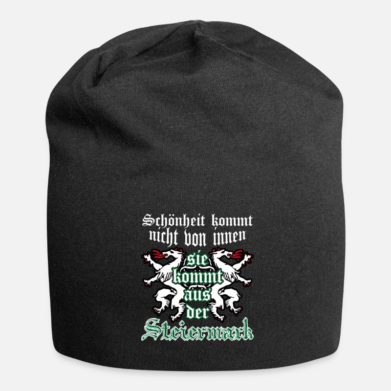 Steiermark - lustiger Steirer Spruch - Jersey-Beanie - Schwarz