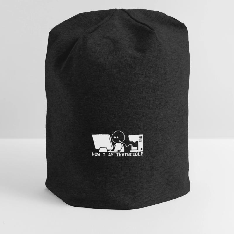 Admin Programmierer Nerd mit Kaffee Jersey-Beanie