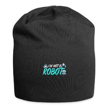 IN THE NOT A ROBOT. Robot, robotics, engineer - Jersey Beanie - black - Front