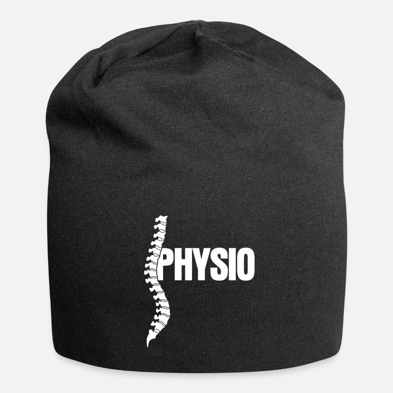 Physio & Physiotherapeut - Wirbelsäule - Jersey-Beanie - Schwarz