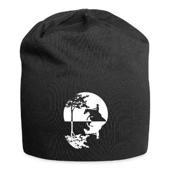 Reining - Westernreiten Spiegelung - Jersey-Beanie - Schwarz - Vorne