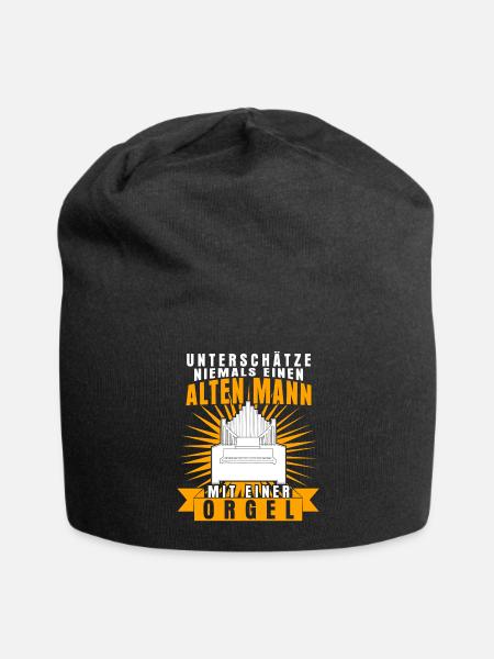Organist & Orgel - Spruch Witz lustig - Jersey-Beanie - Schwarz