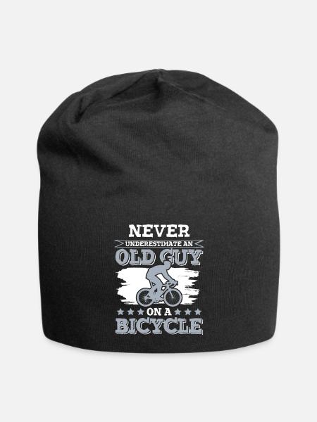 alter mann radfahren - Jersey-Beanie - Schwarz