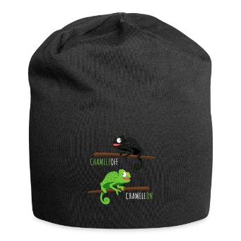 Chameleoff Chameleon Saying - Jersey Beanie - black - Front