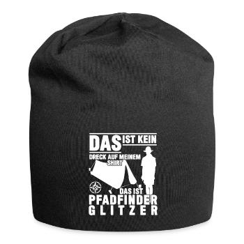 Pfadfinder Spruch mit Zelt - Jersey-Beanie - Schwarz - Vorne