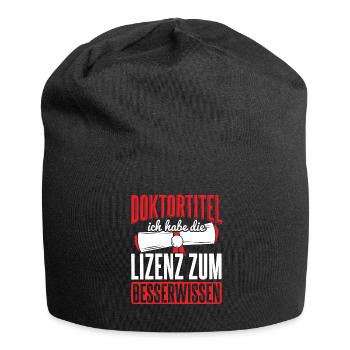 Doktor Doktortitel Doktorand - Jersey-Beanie - Schwarz - Vorne