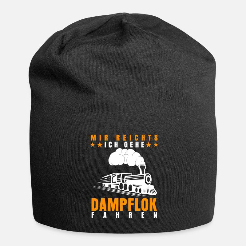 Dampflok Dampfloks Eisenbahn - Jersey-Beanie - Schwarz