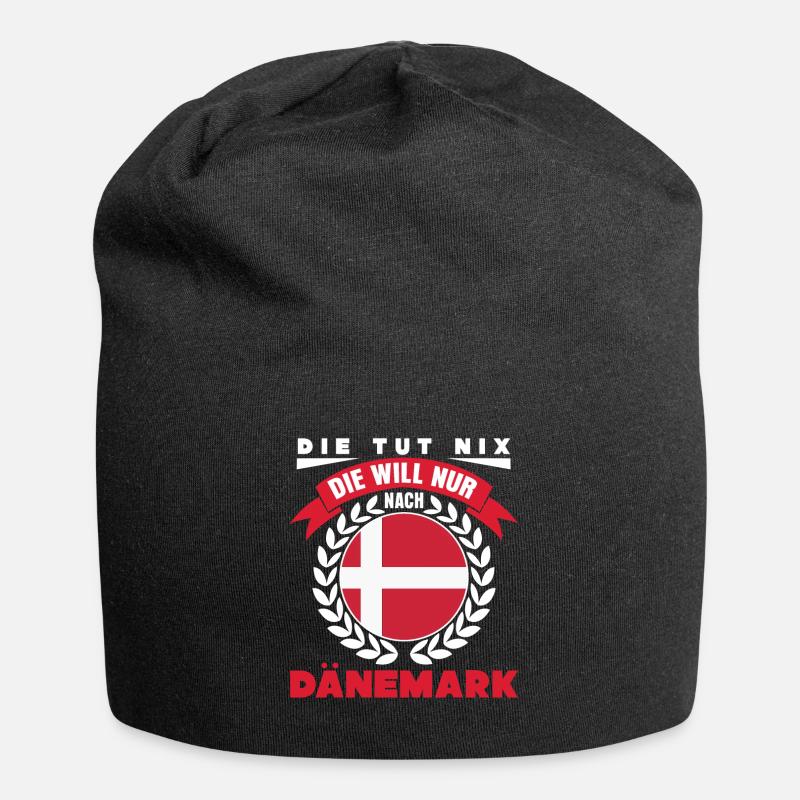 Dänemark Urlaub - Denmark Spruch - Jersey-Beanie - Schwarz