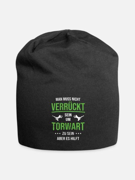 Torwart Fußball - Jersey-Beanie - Schwarz