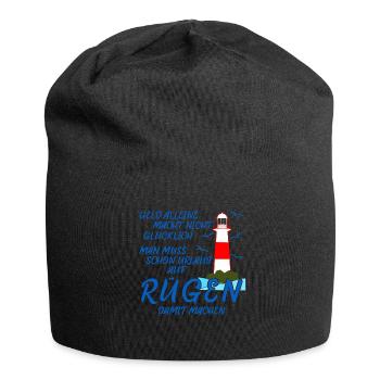 Rügen Spruch Insel Witz - Jersey-Beanie - Schwarz - Vorne