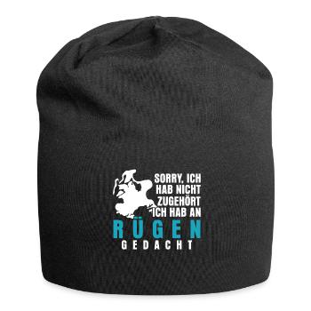 Rügen Urlaub Spruch - Jersey-Beanie - Schwarz - Vorne