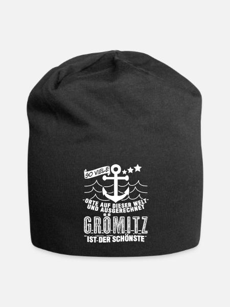 Grömitz Spruch Witz - Jersey-Beanie - Schwarz