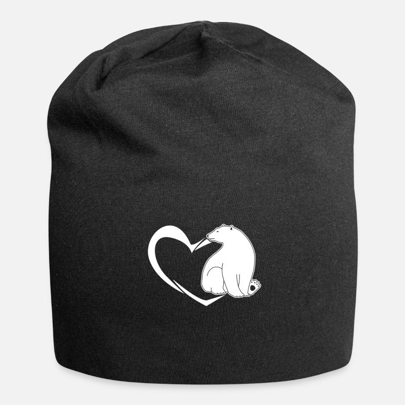 Eisbär Eisbären Herz - Jersey-Beanie - Schwarz