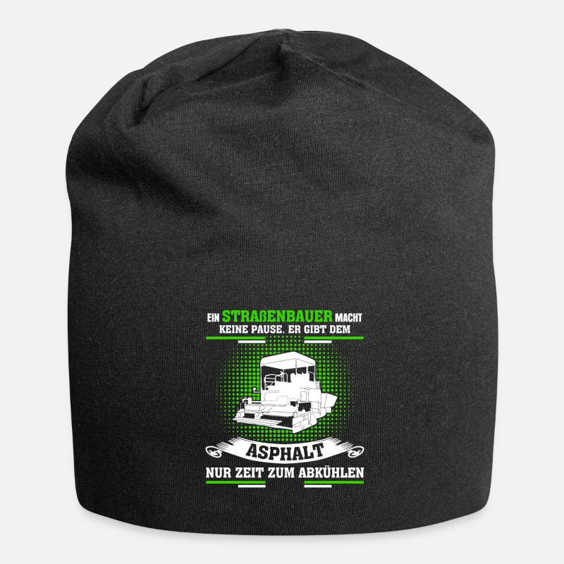 Straßenbauer - Straßenbau Spruch - Jersey-Beanie - Schwarz
