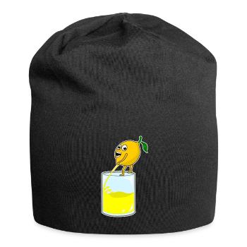 Zitrone pinkelt - Jersey-Beanie - Schwarz - Vorne