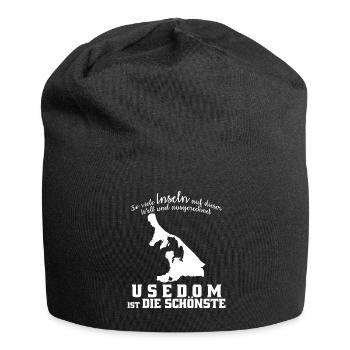 Usedom Insel Spruch - Jersey-Beanie - Schwarz - Vorne