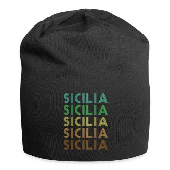 Sizilien Retro Sicilia - Jersey-Beanie - Schwarz - Vorne