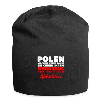 Polnisch Polska Polen Pole Arbeit - Jersey-Beanie - Schwarz - Vorne