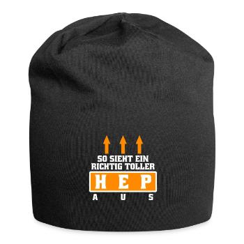Heilerziehungspfleger HEP Spruch - Jersey-Beanie - Schwarz - Vorne