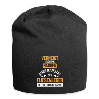 Fliesenleger Handwerker Fliesen - Jersey-Beanie - Schwarz - Vorne