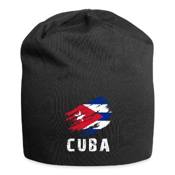 La Havane Cuba Drapeau Cuba - Bonnet en jersey - noir - Devant