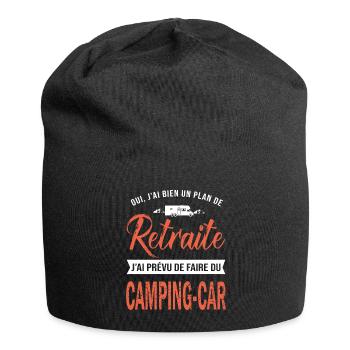 retraite retraité cadeau retraite camping car - Bonnet en jersey - noir - Devant
