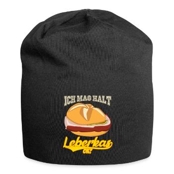 Leberkäse Ich mag Leberkas - Jersey-Beanie - Schwarz - Vorne