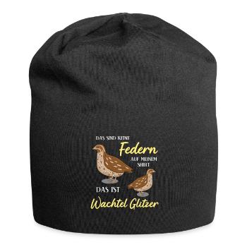 Wachteln Federn Wachtel - Jersey-Beanie - Schwarz - Vorne