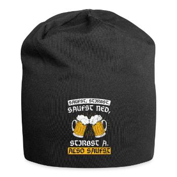 Saufst Stirbst Bayrisch Freistaat Bayern - Jersey-Beanie - Schwarz - Vorne