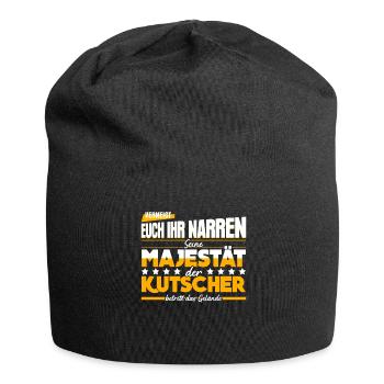 Kutsche Pferdekutsche Witz Kutscher - Jersey-Beanie - Schwarz - Vorne