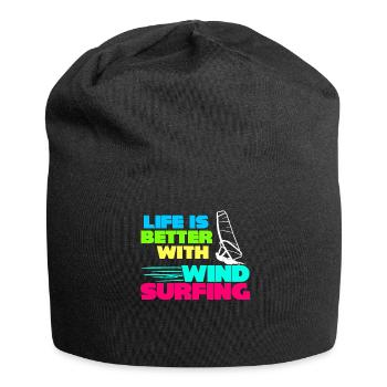 Windsurfing Surfer Windsurfen Windsurfer - Jersey-Beanie - Schwarz - Vorne