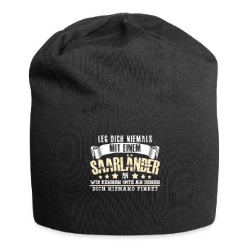 Saarländer Saarländisch Saarland - Jersey-Beanie - Schwarz - Vorne