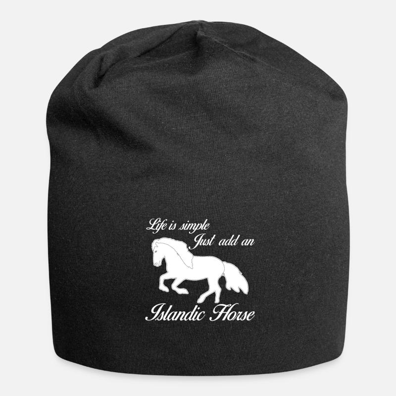 Islandpferd Isländer Island Pferd - Jersey-Beanie - Schwarz