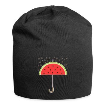Watermelon Umbrella Melon Seeds - Jersey Beanie - black - Front
