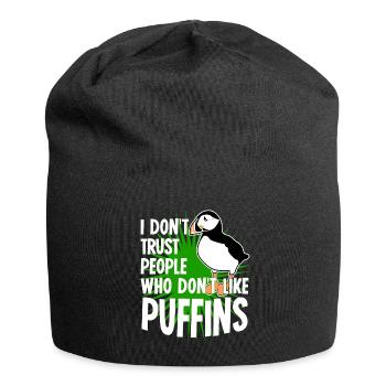 Puffin saying puffin - Jersey Beanie - black - Front