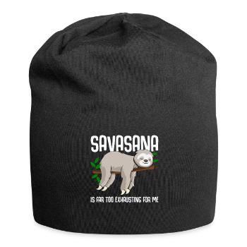 Savasana Faultier Yoga - Jersey-Beanie - Schwarz - Vorne