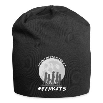 Meerkat Hill and Moon Meerkats - Jersey Beanie - black - Front