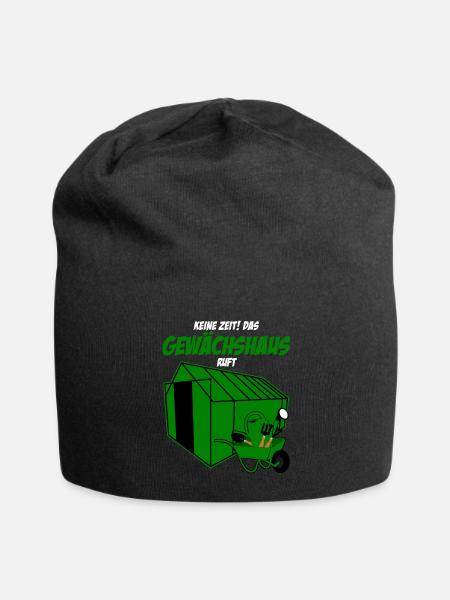 Gewächshaus Galabau Spruch Gärtner - Jersey-Beanie - Schwarz