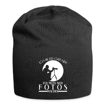 Fotograf Fotoapparat Kamera Fotografen - Jersey-Beanie - Schwarz - Vorne