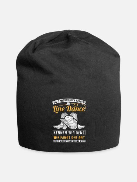 Line Dance Geschenk - Jersey-Beanie - Schwarz