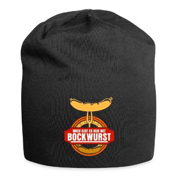 Bockwurst Wurst Würstchen Bratwurst - Jersey-Beanie - Schwarz - Vorne
